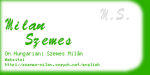 milan szemes business card